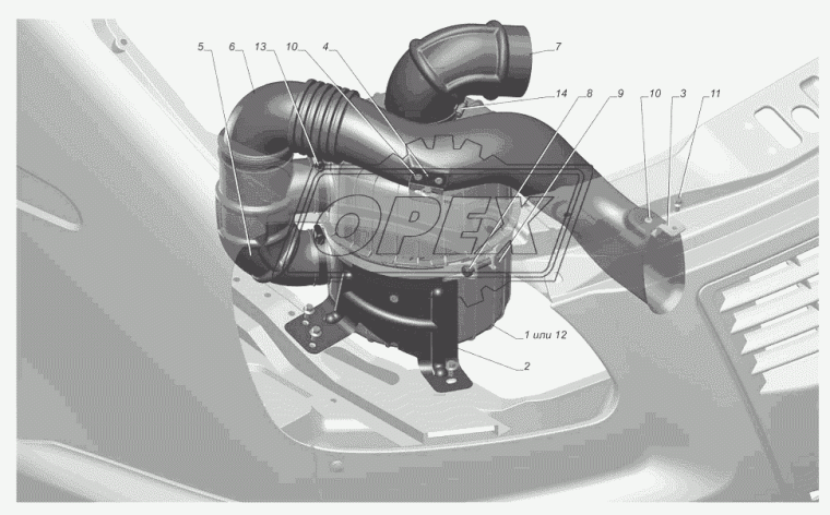 3302-1109136-20 Кронштейн воздушного фильтра Газель (дв.ЗМЗ-40524,УМЗ-4216) Евро-3 ГАЗ