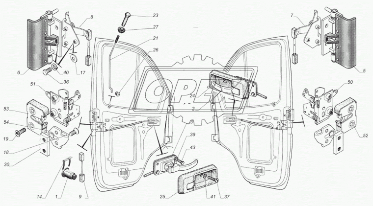 3302.6105006-10 Выключатель (замок) зажигания комплект, личинка замка двери Газель Бизнес ГАЗ
