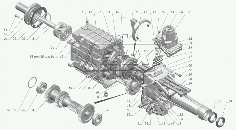 3302-1701025-01 Вал первичный КПП ГАЗ-3302,2217,Газель,Соболь; (в сборе) ГАЗ