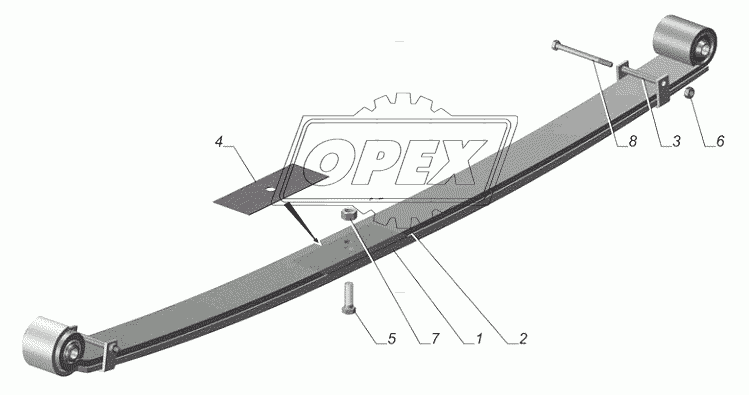 3302-2902120-01 Прокладка (ПВХ) прямоуг. 75х200; 1отв.ф12, межлистовая рессоры Газель ГАЗ