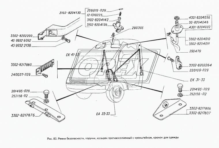 3302-8217876 Кронштейн центральный в сборе (160х41х64) ГАЗ