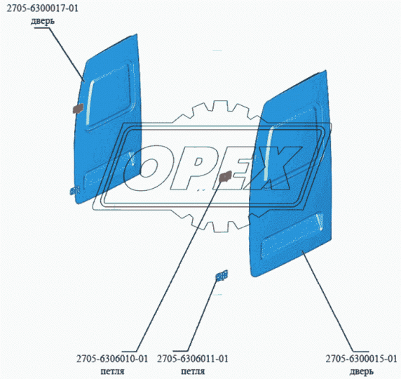 2705-6306011-01 Петля двери задка левая нижняя (правая верхняя) Газель,Соболь