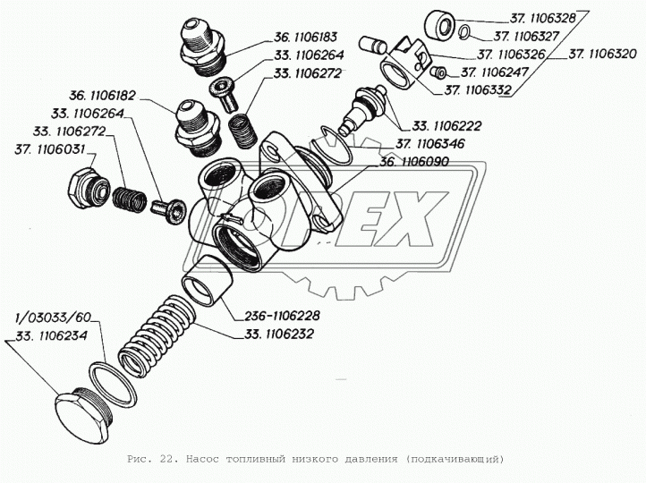 236.1106228 Поршень топливоподкачивающего насоса ЯЗДА