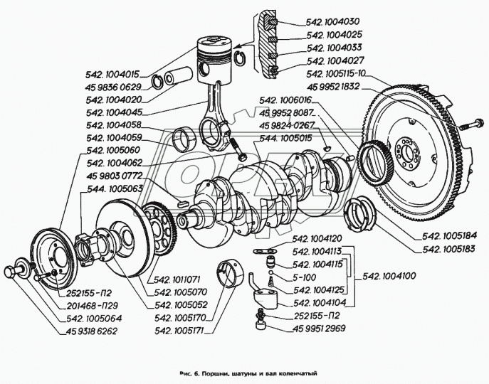 542.1004062 Болт С/И М14х64х1,5 Р=34 К=16/17 шатуна ГАЗ 4301, каленый с шляпой-шайбой, (86х0х0) ГАЗ