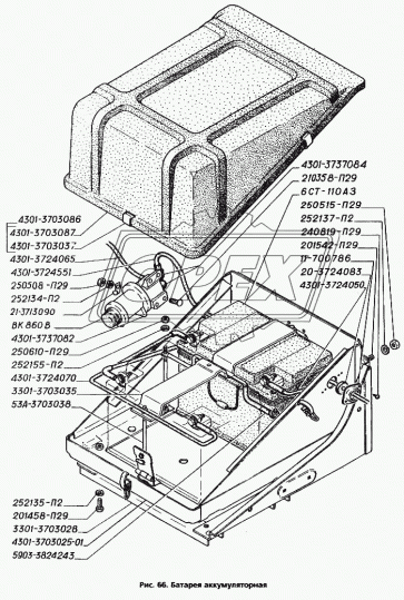 4301-3724050 Провод АКБ "+" на стартер РЫБИНСК