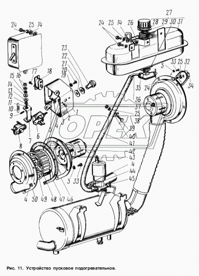 3307-1015570 Пульт управления подогревателем в сборе (128х128х118) ГАЗ