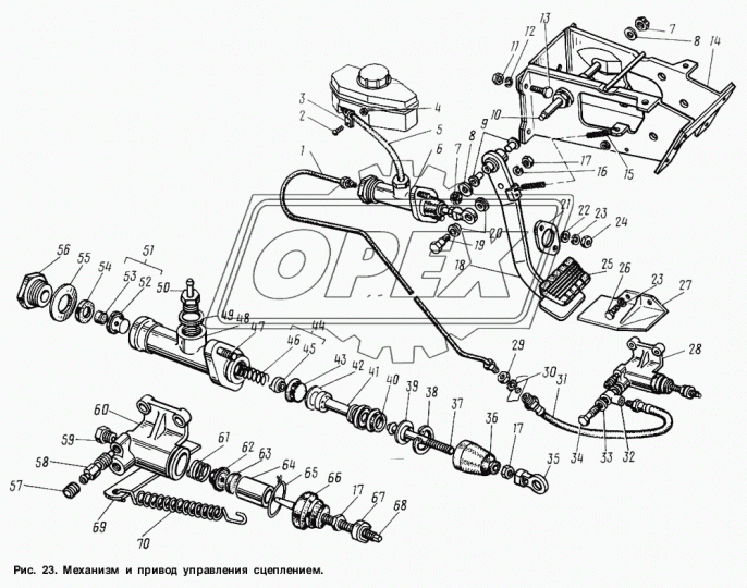 3307-1602580 Трубка (медь) ф6; L=630 Ш=М12+К12/Ш=М12+К12 цилиндра сцепления ГАЗ-3307 (50х0х0)