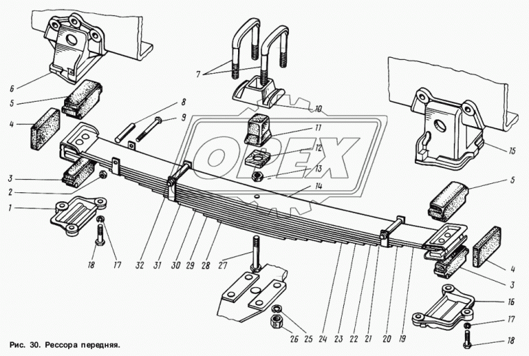 52-2902452 Крышка заднего кронштейна рессоры ГАЗ-53 передней ГАЗ