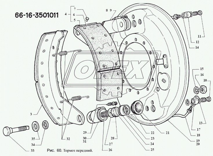 66-3501030 Шайба (сталь) ф19х42х4 болта коленвала ГАЗ