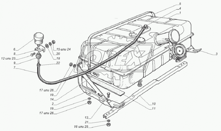 2705-1101079 Трубка (850х0х0) ГАЗ