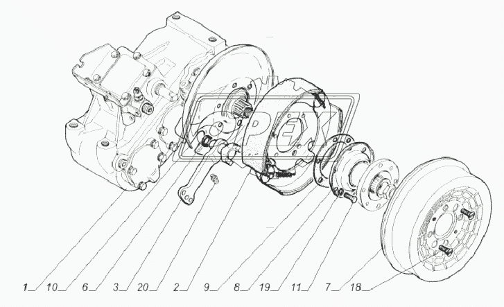 33081-1800013-51 Коробка раздаточная в сборе ГАЗ-33081,Садко, с АБС и ГУР (дв.ММЗ Д-245.7Е2) ГАЗ
