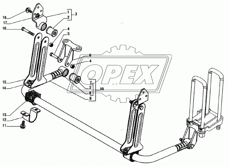 33104-2916056 Кронштейн стабилизатора нижний ГАЗ-33104,33106,Валдай (135х110х95) ГАЗ