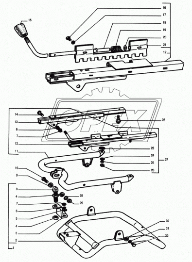 3102-6800112-01 Кронштейн крепления сиденья передний верхний ГАЗ