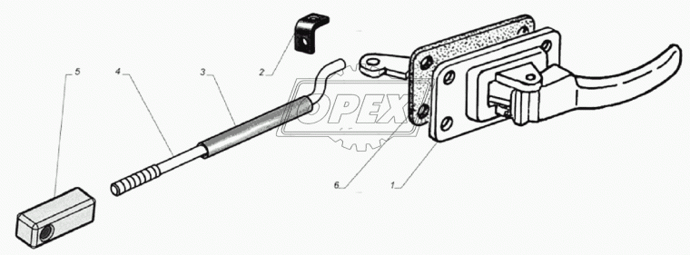 31105-6105148 Наконечник тяги выключения замка передней двери Соболь,Газель,Бизнес,Некст,Валдай ГАЗ