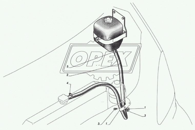 3310-1311095 Трубка ПВХ ф20; без наконеч. L=1070 соединительная расширительного бачка ГАЗ-33104,Валдай ГАЗ