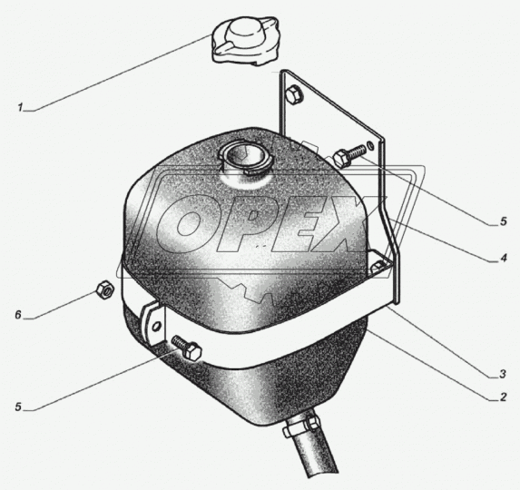 3310-1311082-10 Кронштейн креп.расширительного бачка L=145х80 4отв ГАЗ-33104,Валдай ГАЗ