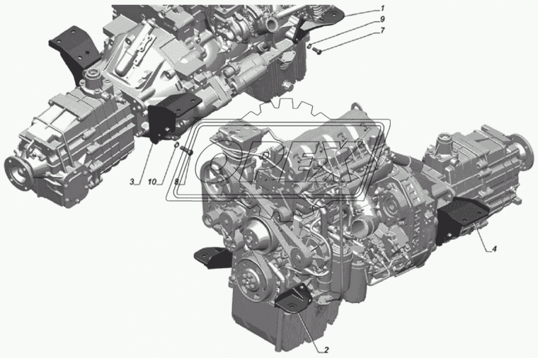 33106-1001014 Кронштейн крепления двигателя ГАЗ 33106,Валдай Cummins ISF 3.8 передний правый ГАЗ