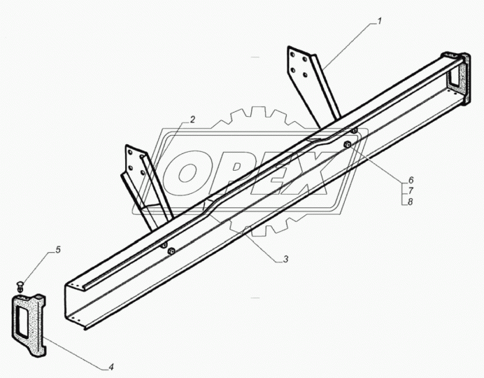 3310-2809035 Пистон (ПВХ) ф6х13 L1=11 крепления боковины противоподкатного бруса Валдай,Газель,Некст ГАЗ