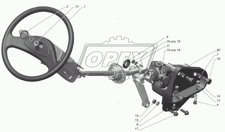 3310-3401066 Гайка ГОСТ-8918 М30х1,5 h=13 К=46 с буртиком сошки рулевого механизма Валдай ГАЗ