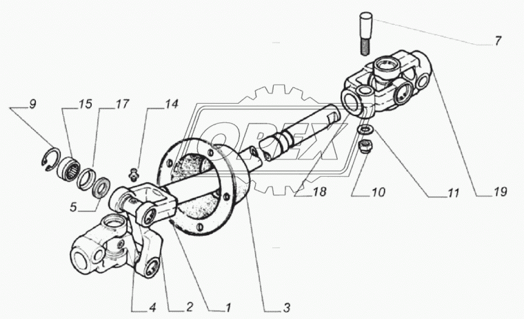 3310-3401048 Вилка S=30 L=68 вала рулевого управления под шлицы (67х32х54) ГАЗ