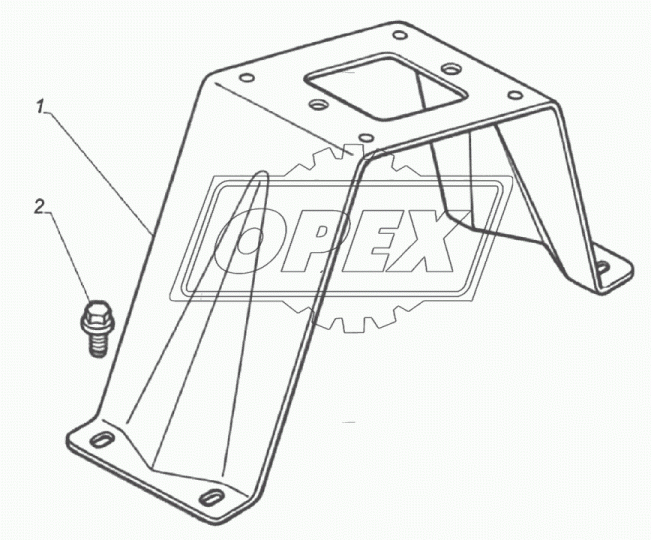 33104-3508069 Кронштейн L=450х95 4отв.ф8,2отв.ф7 П-образн тормозного крана ГАЗ-33104,33106,Валдай ГАЗ