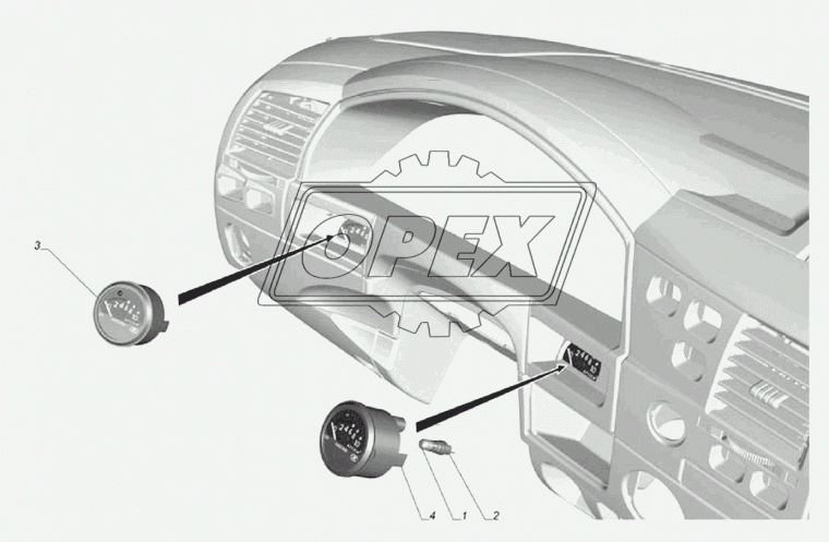 3482.3810 Указателя давления воздуха ВАЛДАЙ, ГАЗ-3308 Автоприбор