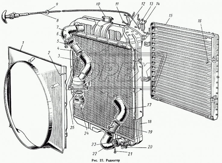 51А-1303012 Труба радиатора верхняя ГАЗ-3307 ГАЗ