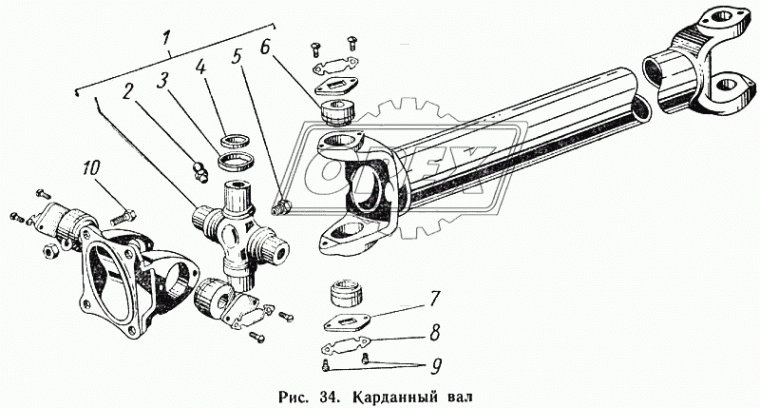 290863-П8 Болт ГОСТ-7798 М12х32х1,25; Р=19 К=16/17 кард.вала ГАЗ-3307 ЭТНА