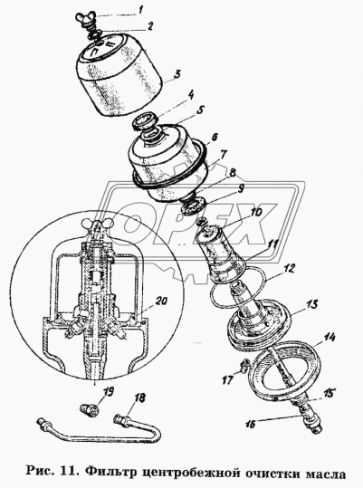 51А-1017368-А Гайка С/И кожуха ротора фильтра центробежной очистки масла ГАЗ-53