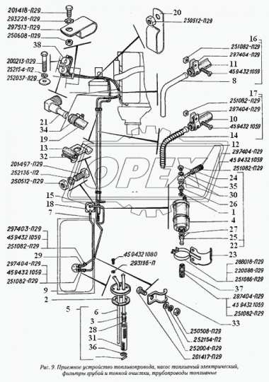 330242-1104103 Шланг МБС ф9мм L=400 топл. (90х0х0) ГАЗ