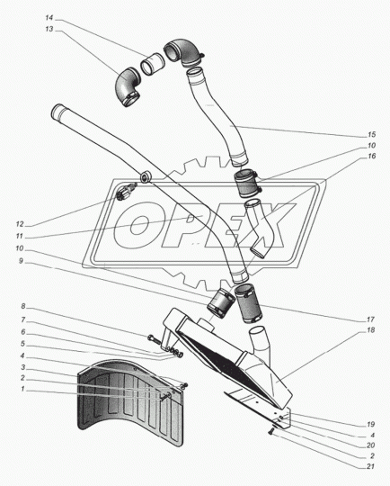 3302-1172411 Шланг (патрубок) ф50х60 L=90 ОНВ охладителя наддува Газель,Валдай (дв.Cummins) силикон БРТИ