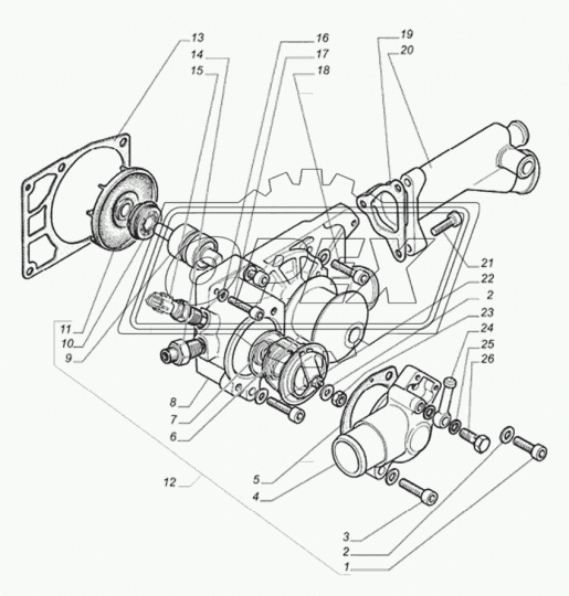 6-5НР15088ПЕL19 Подшипник водяного насоса Газель (дв.ГАЗ-560,Штайер) ГАЗ