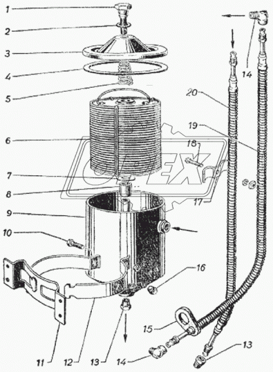 63-1013119-А Скоба шлангов соединительная сталь L=56 s=16 1отв.ф6 (55х16х12) ГАЗ