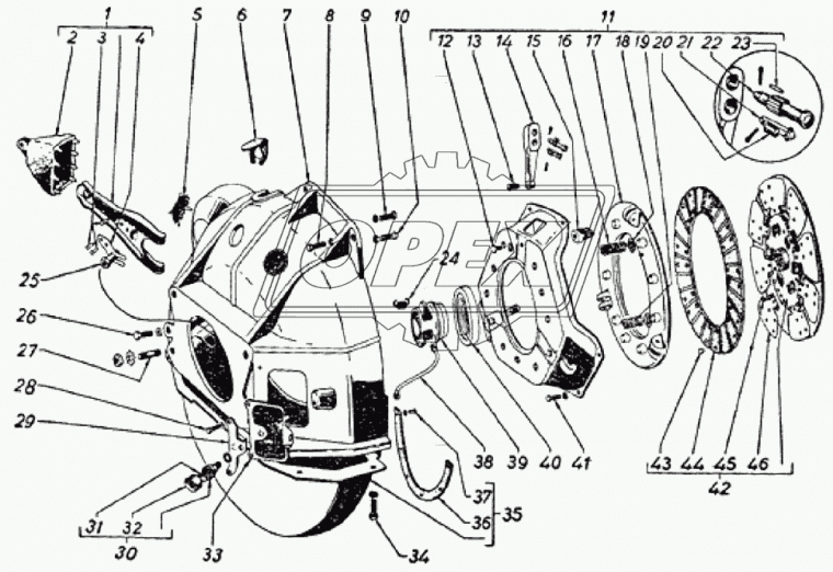 20-1601138 Накладка сцепления ф149х225х4 ферадо ЗМЗ-402 ФРИТЕКС