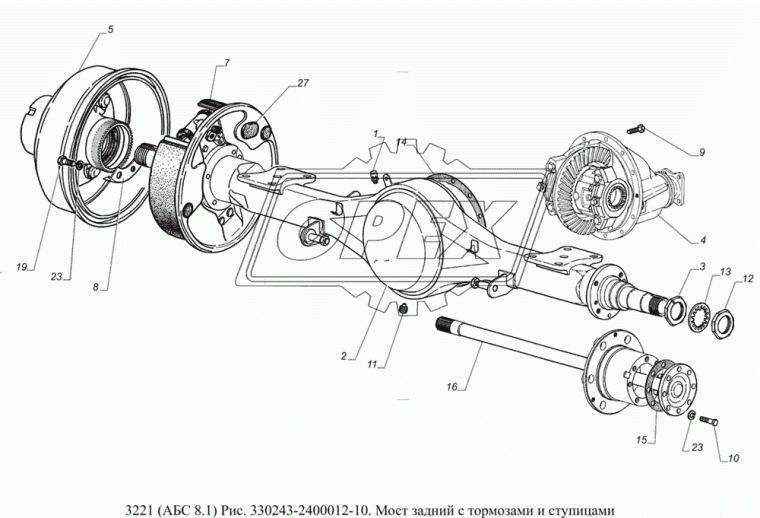 3302-2401050-01 Гайка С/И М46х1,5 h=7 К=62 со штифтом редуктора внутрен. (68х62х10) ГАЗ