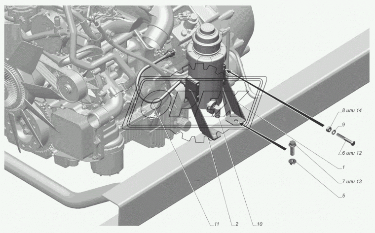3302-1117075 Кронштейн топливного фильтра левый Газель Бизнес (дв.Cummins) ГАЗ