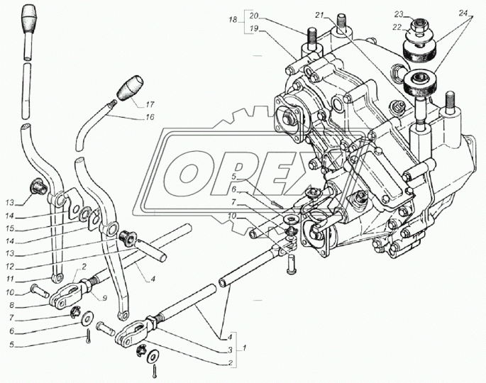 33027-1803011 Кронштейн рычагов РК раздаточной коробки Соболь,Газель полный привод ГАЗ