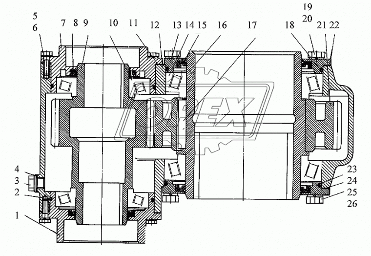 2007944 Подшипник 220х300х51 ролик.радиал.конич. 1-ряд.; ГОСТ 520-89 -32944