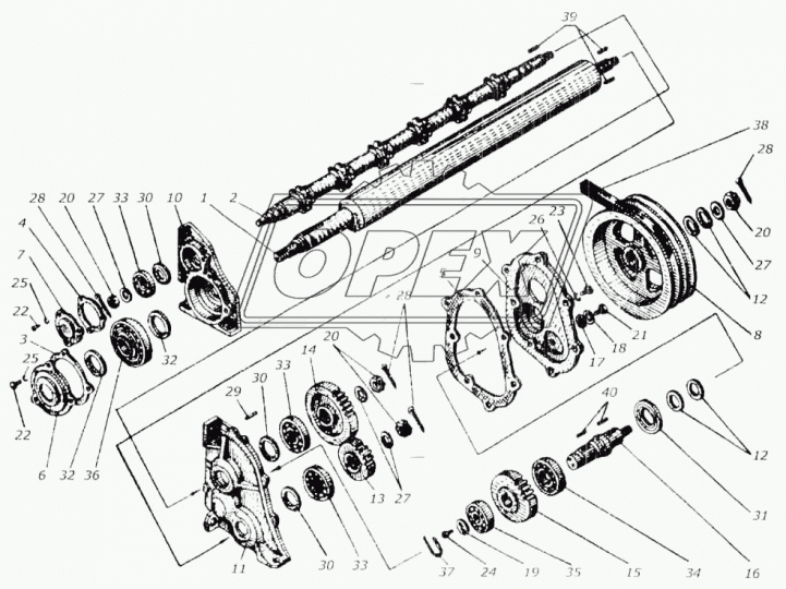 11313 Подшипник 65х160х37 шарик. 2-ряд.; (со втулкой)
