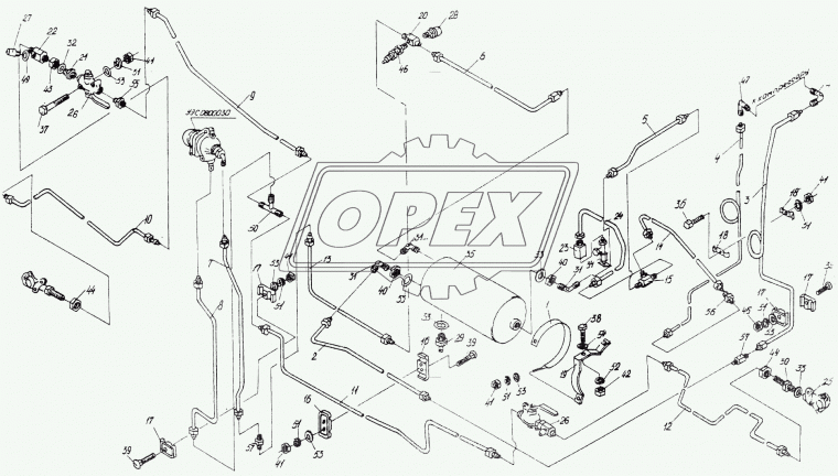 105.069.17.000-03 Баллон воздушный (ресивер) МАЗ (40л.) (4 отв.) (655х280, А40-280) ТАИМ