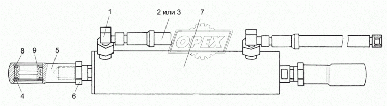 Н.036.87.01.050 Рукав ВД (шланг) L=510 П-8 армированный Метрукав