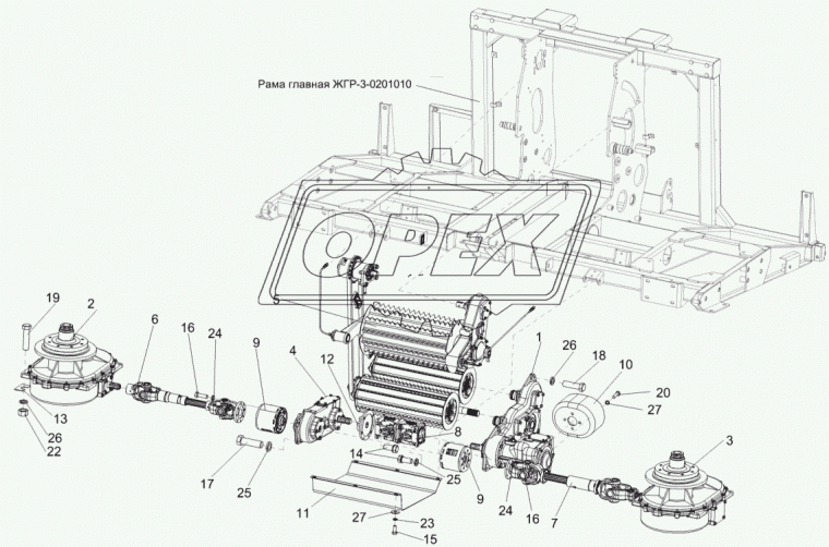 УЭС-16-0155000 Вал карданный АМКОДОР(L=270 мм., АМКОДОР-ТО-18А/Б,ТО-28) РОМ-ГМКП БЕЛКАРД