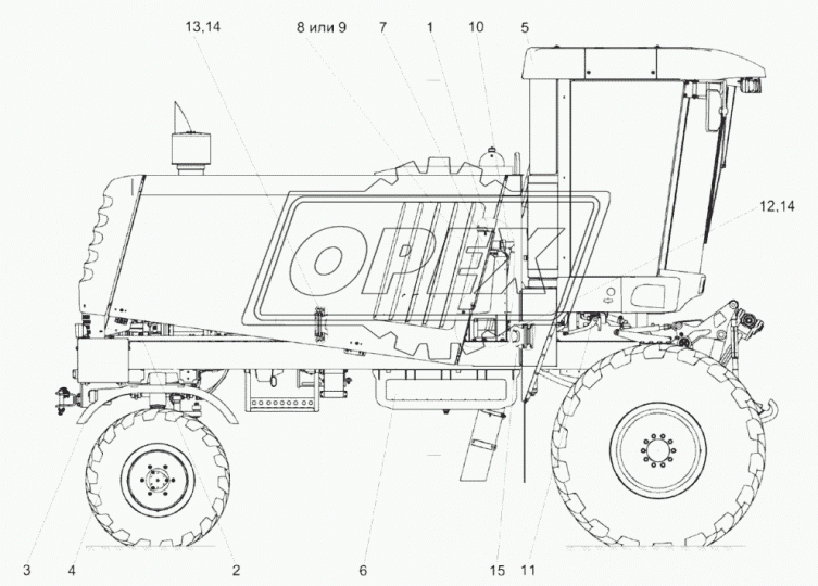 У457040-2201010 Вал карданный МАЗ (L=1445+90 мм., 4 отв., МАЗ-457040) задний мост УКД