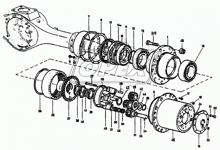 AZ9112340123 Шпилька колесная задняя (L общ.=125, L=112 M22х1,5) с гайкой HOWO, SHAANXI,DONG FENG,FOTON Howo