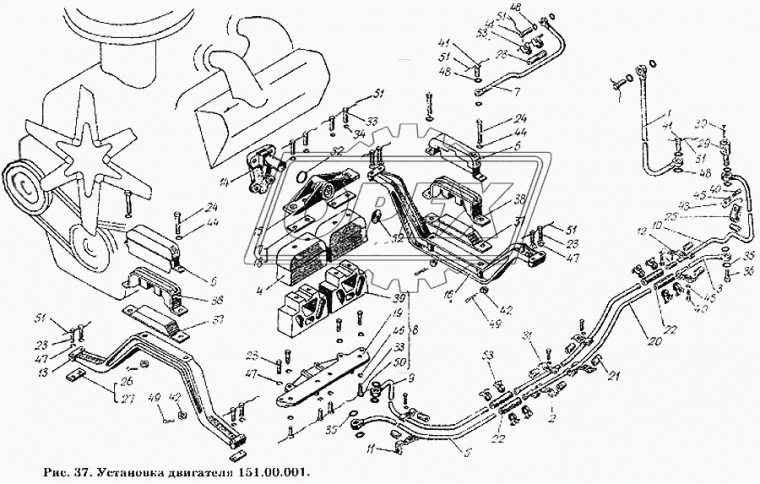 150.00.103-1 Опора двигателя средняя Т-150 ХТЗ