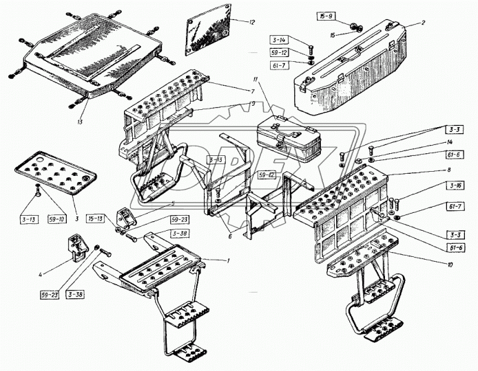 151.49.038-2 Ящик инструментальный в сборе Т-150К ХТЗ