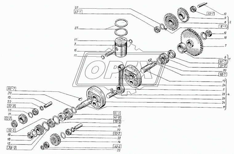 350.01.001.01 Маховик пуск двиг Т-150 ГЗПД