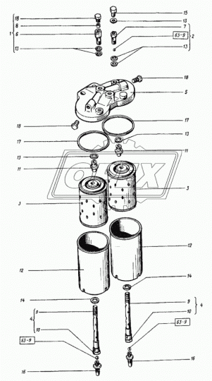 А65.01.002 Кольцо (РТИ) квадр.сеч. ф93х103х6 масляного фильтра Г53 ЧТЗ