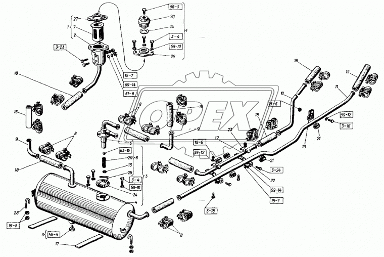 125.57.208 Шланг МБС ф25х75 ХТЗ