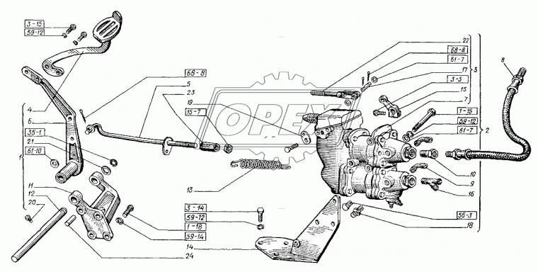 125.64.247 Вилка регулир. S=11 L=162, 2отв.ф10, 1 Р=М12х36х1,5 ХТЗ